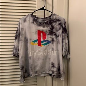 PlayStation tie die crop top